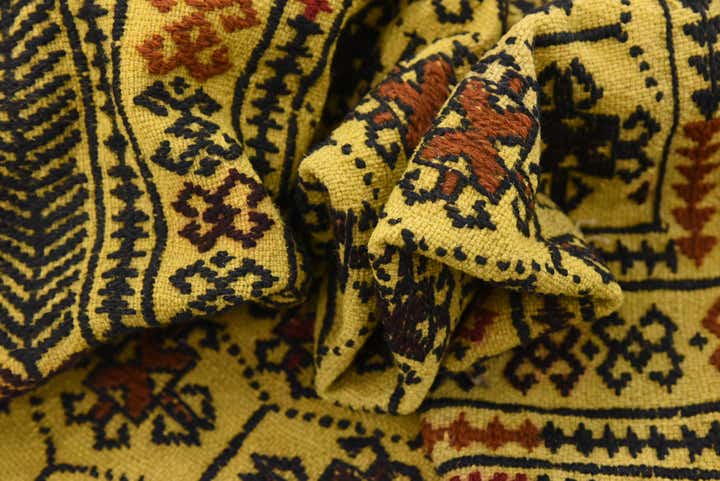 4' 2 x 5' 8 Hand Woven Kilim Afghan Wool Rug