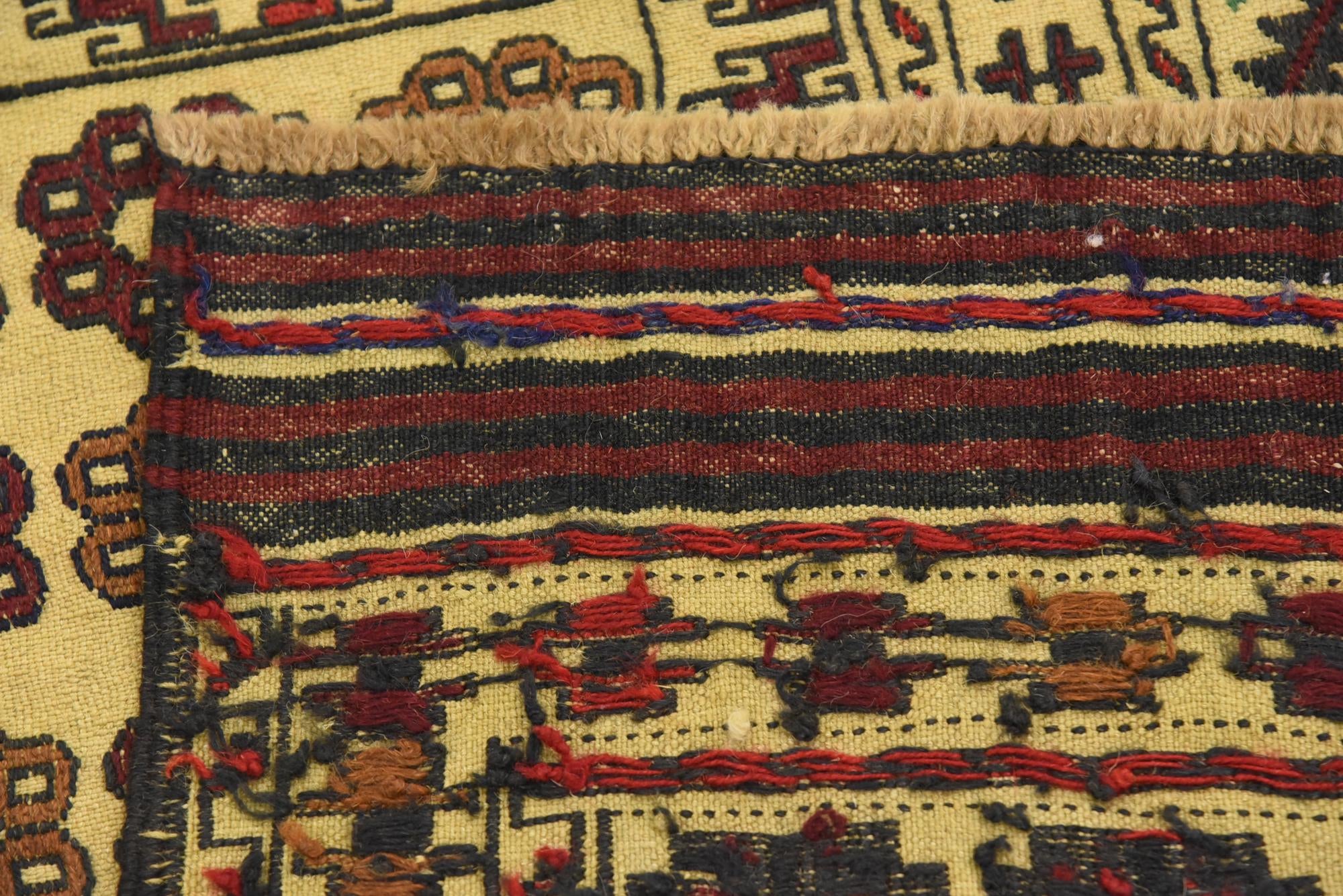 4' x 6' 4 Hand Woven Kilim Afghan Wool Rug