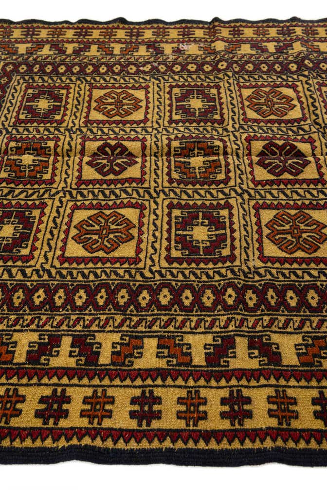 4' x 6' 7 Hand Woven Kilim Afghan Wool Rug