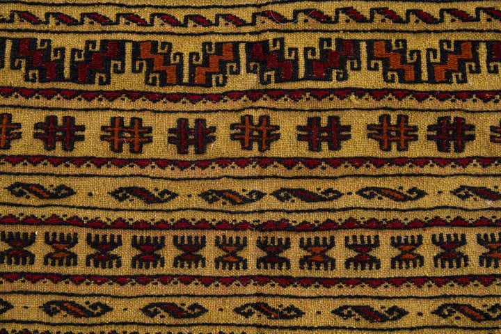 4' x 6' 7 Hand Woven Kilim Afghan Wool Rug