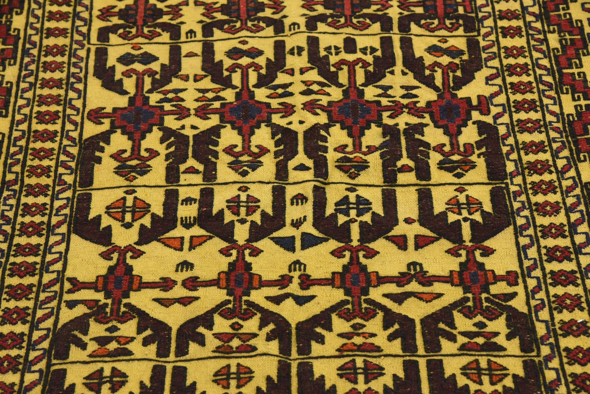 120cm x 190cm Tejido a mano Kilim afgano Alfombra Lana