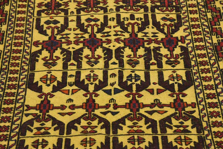 4' x 6' 3 Hand Woven Kilim Afghan Wool Rug