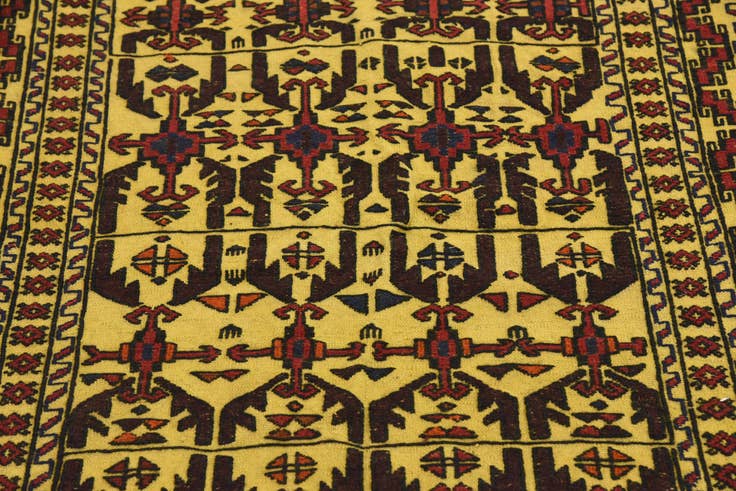 Detail image of 4' x 6' 3 Hand Woven Kilim Afghan Wool Rug
