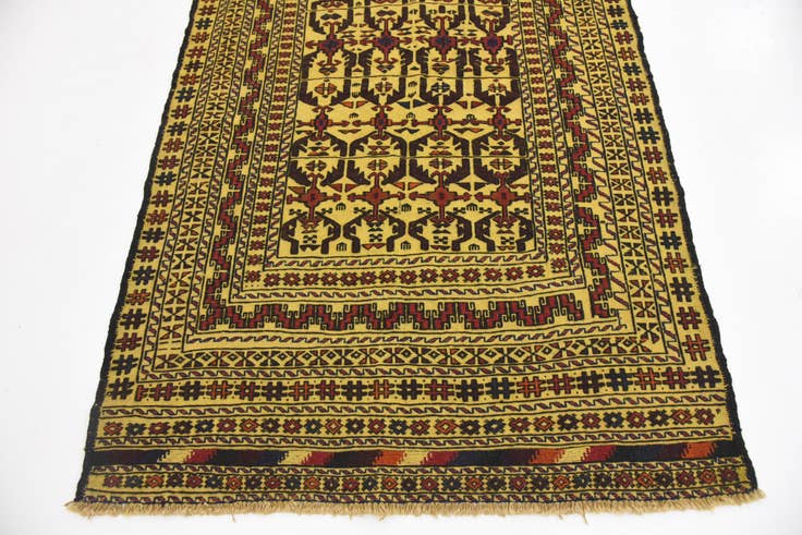 Detail image of 4' x 6' 3 Hand Woven Kilim Afghan Wool Rug