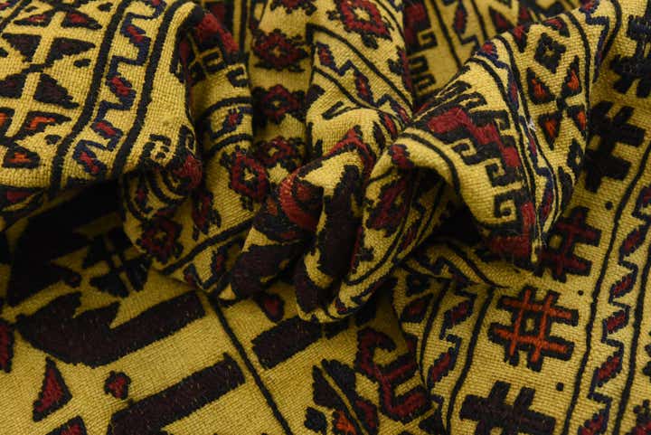 4' x 6' 3 Hand Woven Kilim Afghan Wool Rug