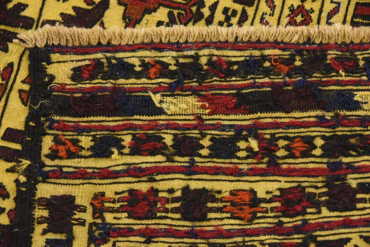 4' x 6' 3 Hand Woven Kilim Afghan Wool Rug