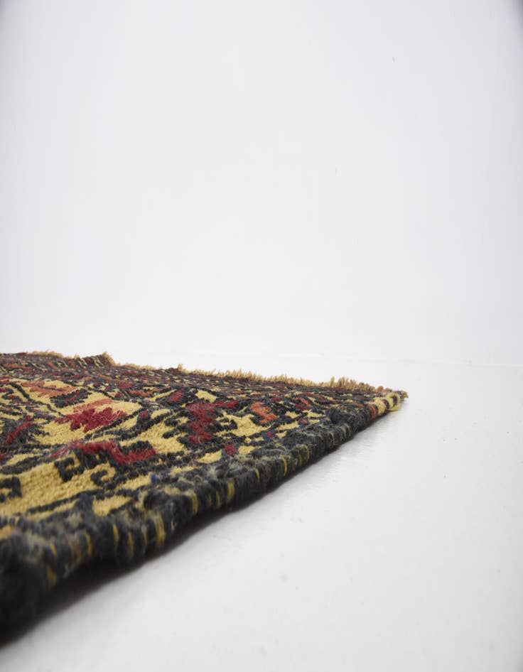 Detail image of 4' 2 x 5' 9 Hand Woven Kilim Afghan Wool Rug