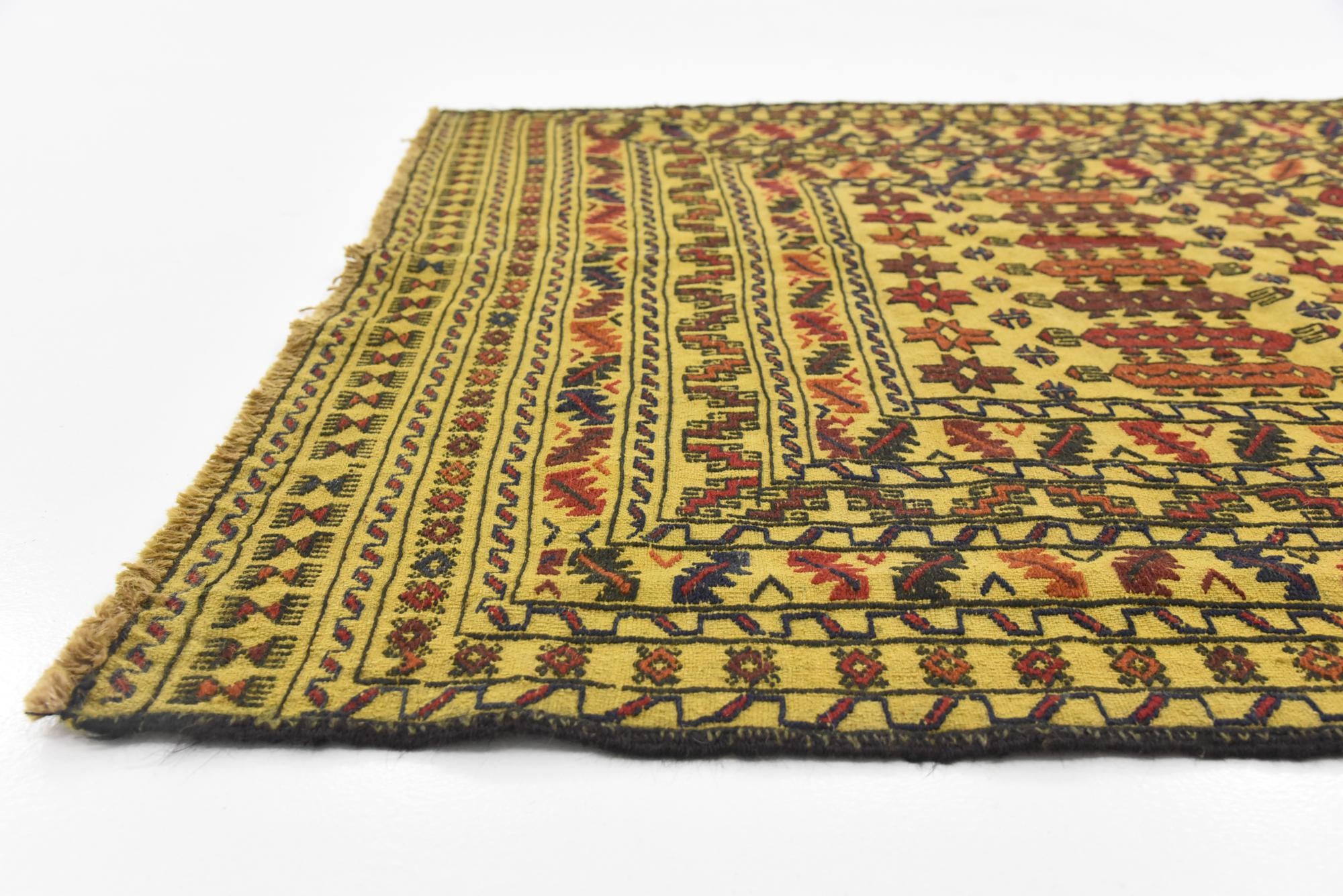 4' x 6' Hand Woven Kilim Afghan Wool Rug