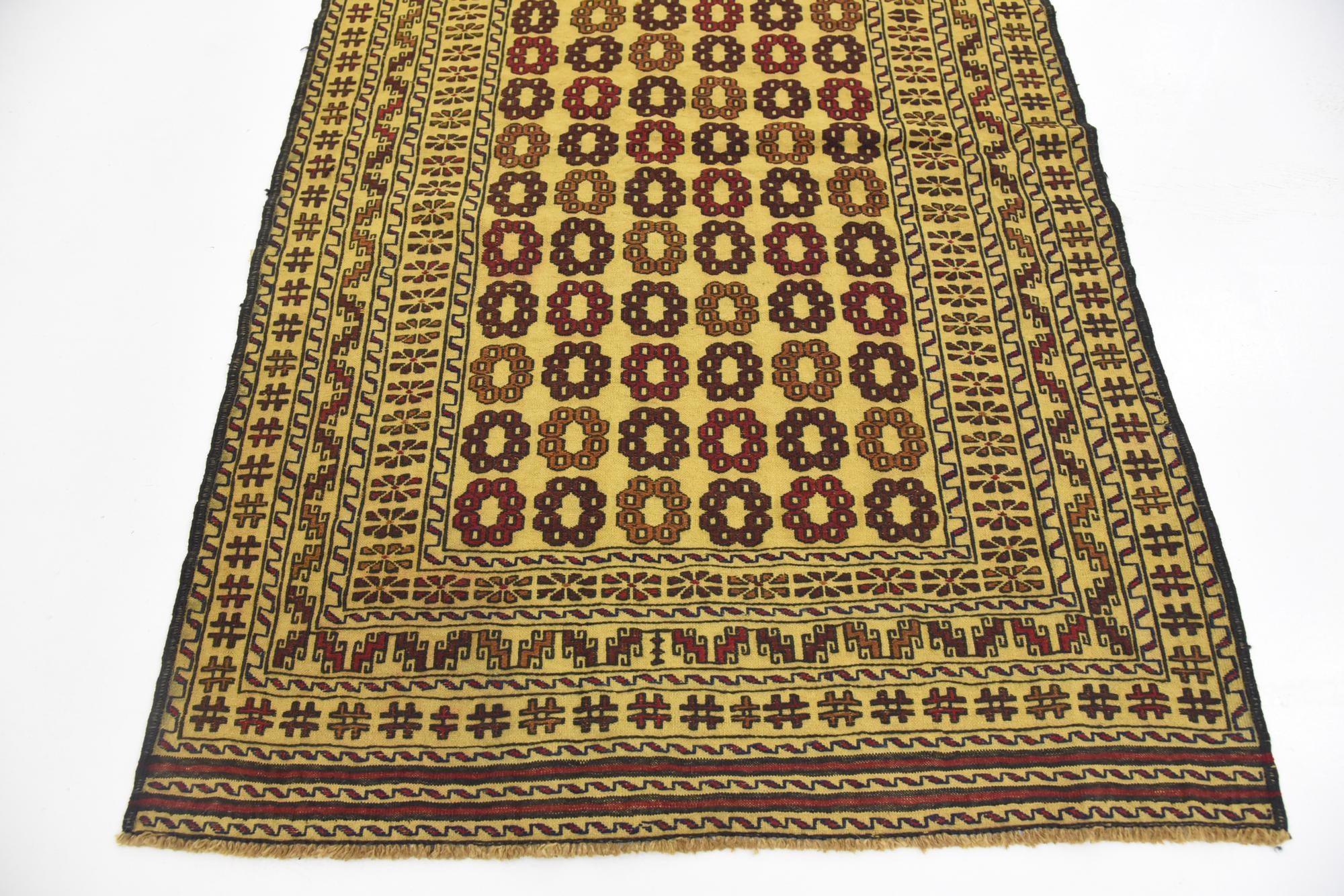 4' x 6' 5 Hand Woven Kilim Afghan Wool Rug