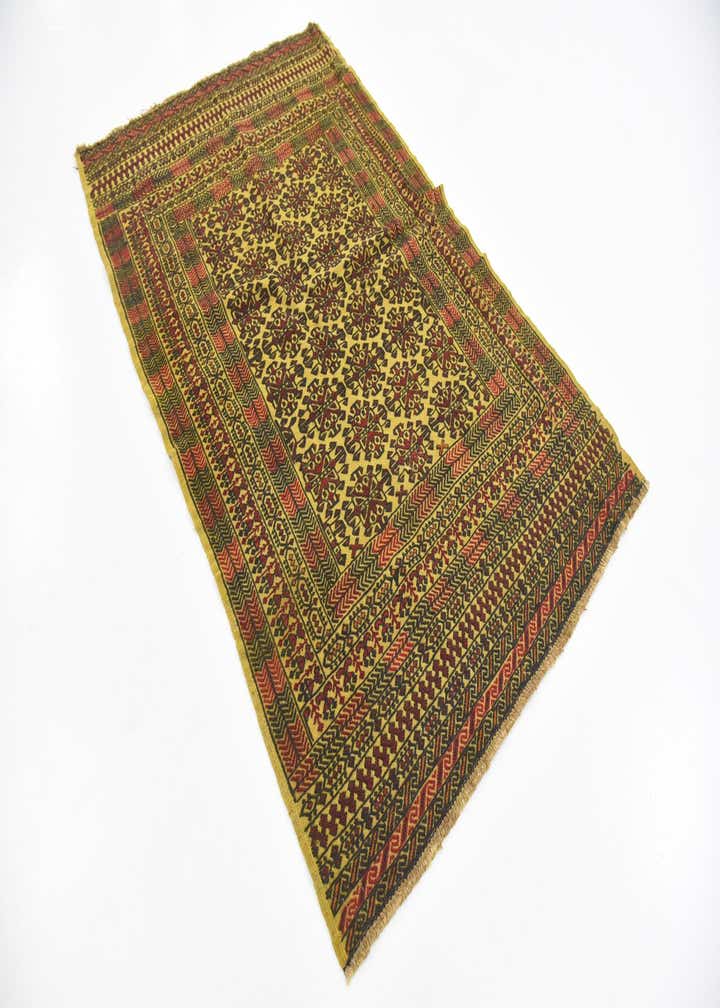 4' x 6' 3 Hand Woven Kilim Afghan Wool Rug
