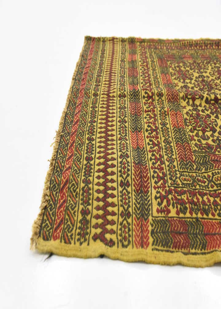 4' x 6' 3 Hand Woven Kilim Afghan Wool Rug