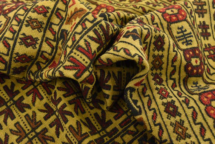 4' x 6' 3 Hand Woven Kilim Afghan Wool Rug