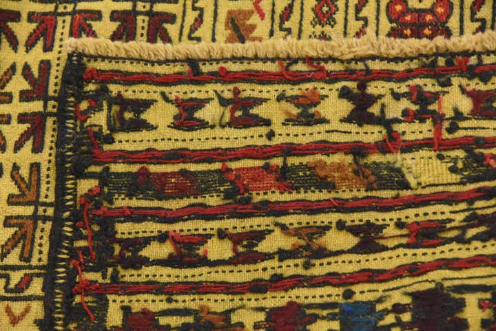 4' x 6' 3 Hand Woven Kilim Afghan Wool Rug
