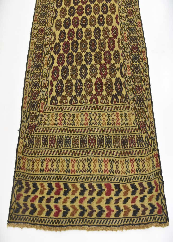 4' 3 x 6' 3 Hand Woven Kilim Afghan Wool Rug