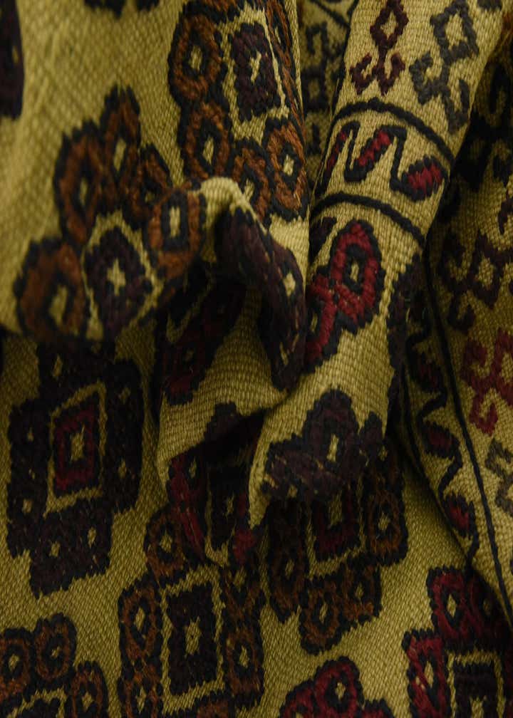 4' 3 x 6' 3 Hand Woven Kilim Afghan Wool Rug