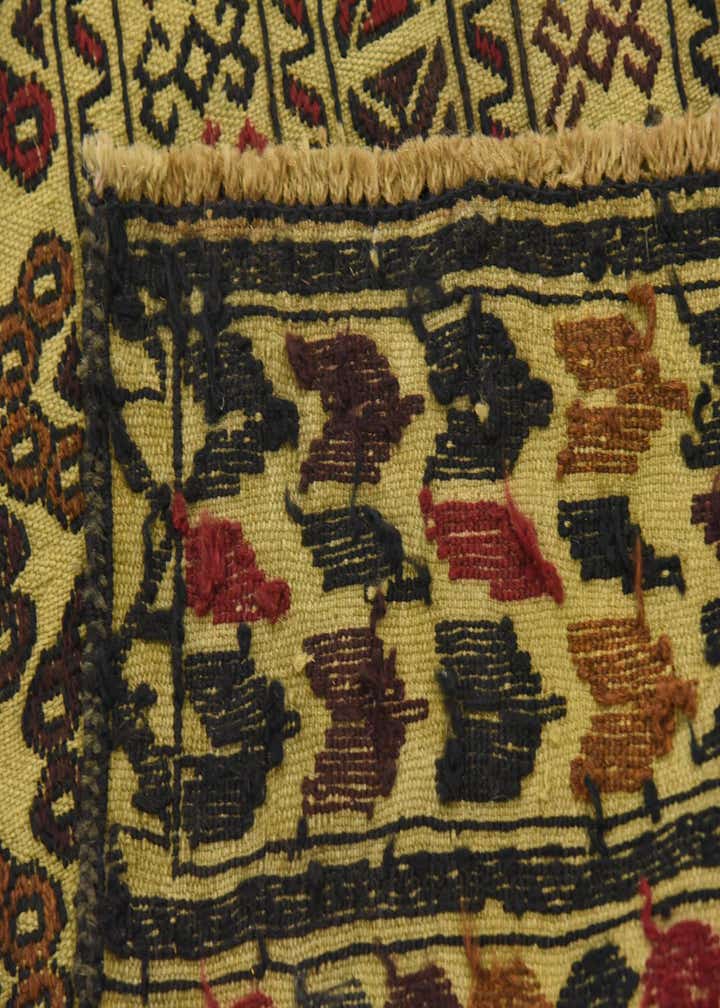4' 3 x 6' 3 Hand Woven Kilim Afghan Wool Rug