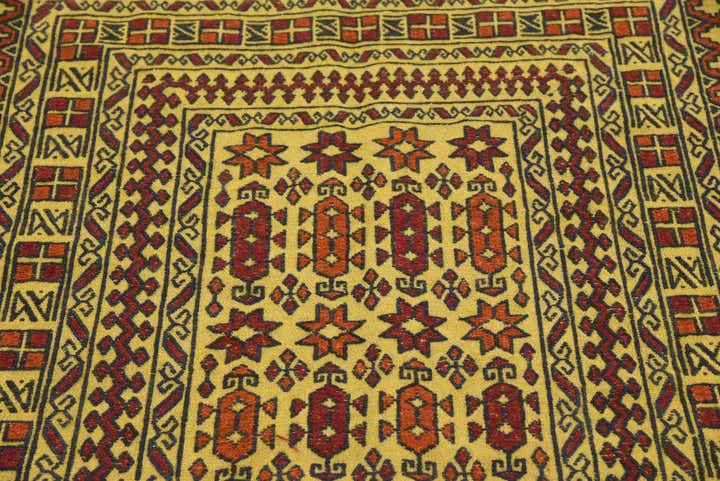 4' x 6' 3 Hand Woven Kilim Afghan Wool Rug