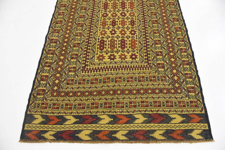 Detail image of 4' x 6' 3 Hand Woven Kilim Afghan Wool Rug