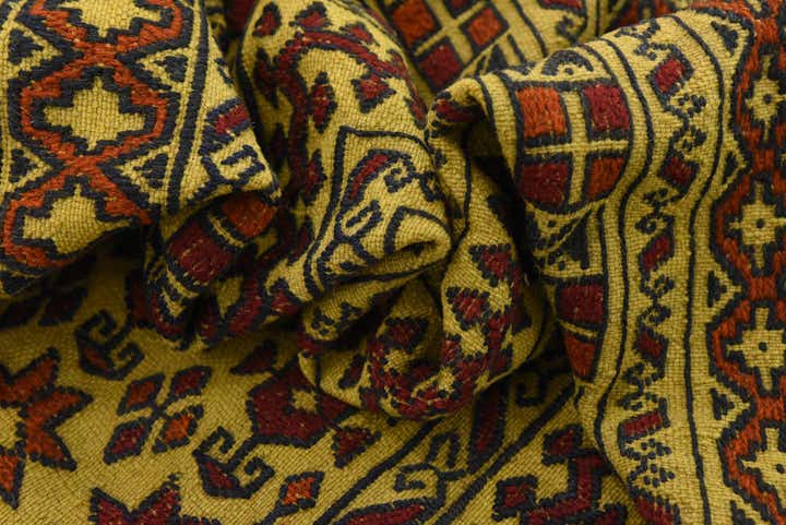 4' x 6' 3 Hand Woven Kilim Afghan Wool Rug