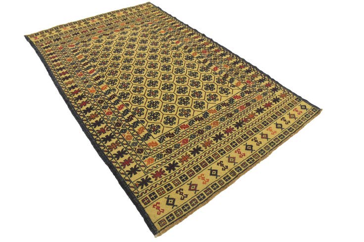 Detail image of 4' x 6' 6 Hand Woven Kilim Afghan Wool Rug