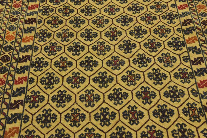 4' x 6' 6 Hand Woven Kilim Afghan Wool Rug