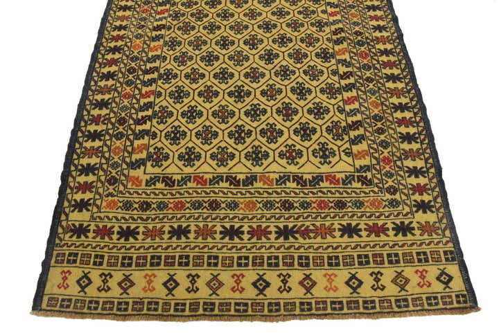 4' x 6' 6 Hand Woven Kilim Afghan Wool Rug