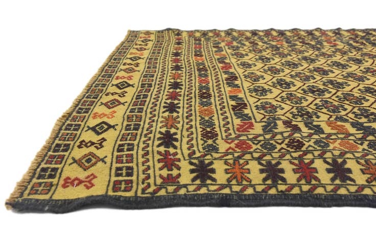 Detail image of 4' x 6' 6 Hand Woven Kilim Afghan Wool Rug