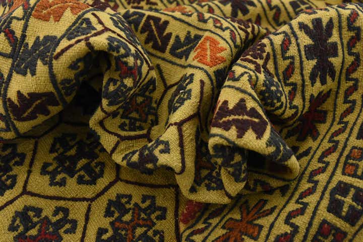 4' x 6' 6 Hand Woven Kilim Afghan Wool Rug