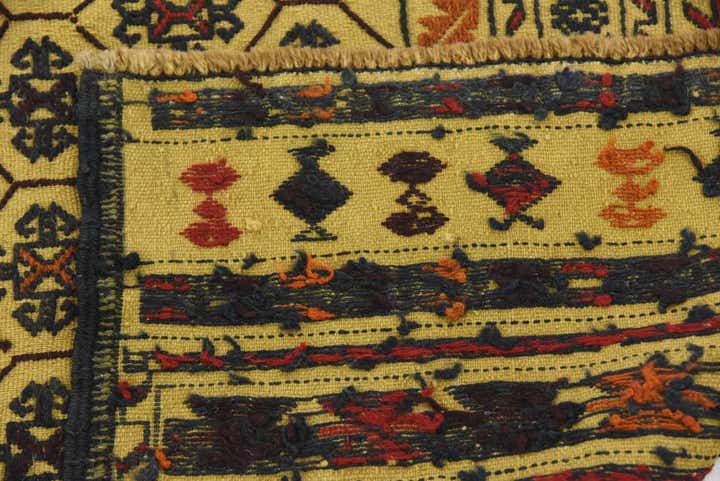 4' x 6' 6 Hand Woven Kilim Afghan Wool Rug
