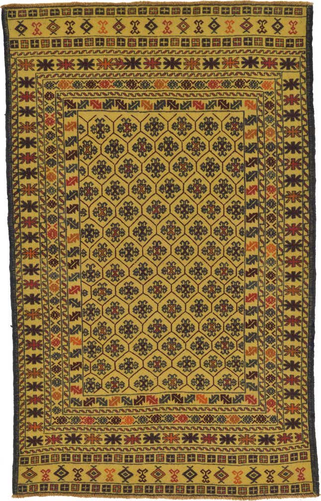 4' x 6' 6 Hand Woven Kilim Afghan Wool Rug