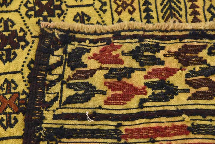 4' 2 x 6' 4 Hand Woven Kilim Afghan Wool Rug