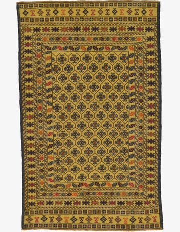 4' x 6' 6 Hand Woven Kilim Afghan Wool Rug