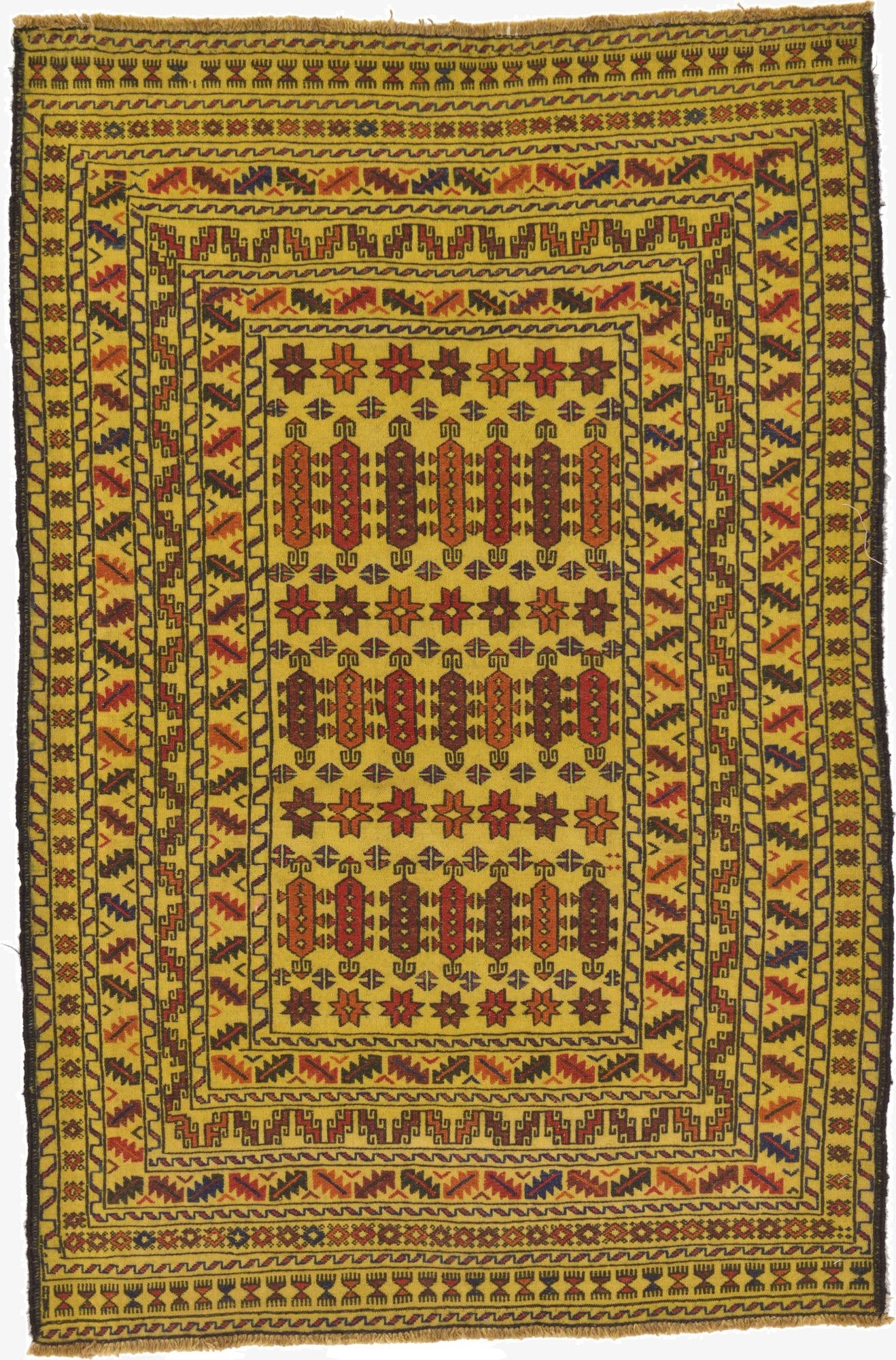 4' x 6'  Hand Woven Kilim Afghan Wool Rug