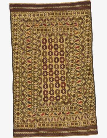4' x 6' 4 Hand Woven Kilim Afghan Wool Rug