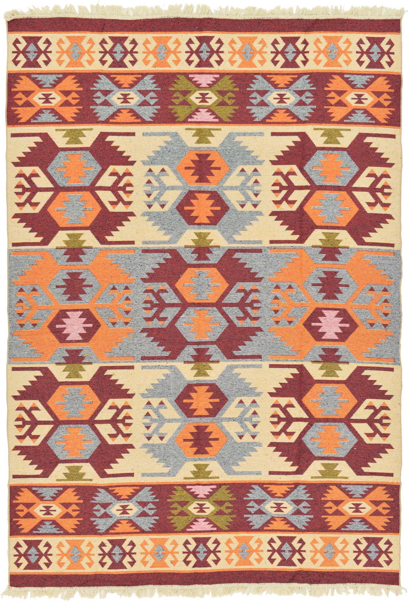 6' 6 x 9' 3 Kilim Dhurrie Rug