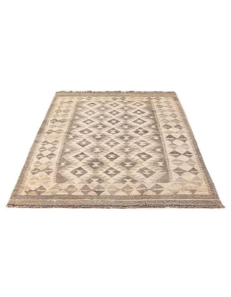Detail image of 3' 4 x 5' 1 Hand Woven Kilim Maymana Wool Rug