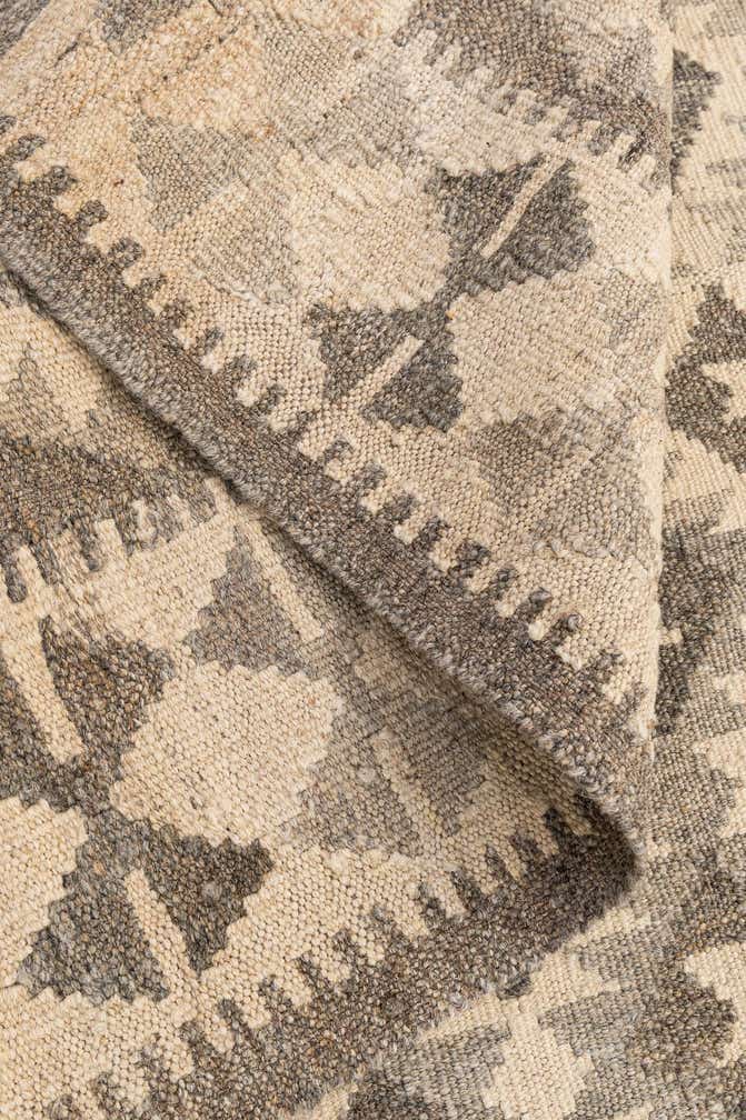 3' 4 x 5' 1 Hand Woven Kilim Maymana Wool Rug