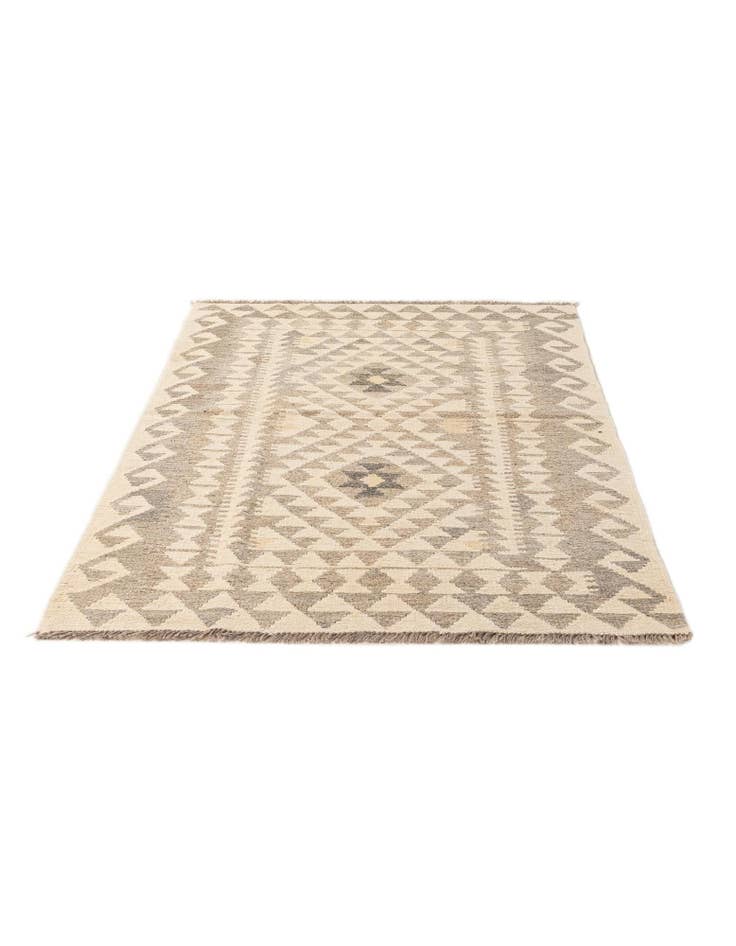 Detail image of 3' 4 x 5' Hand Woven Kilim Maymana Wool Rug