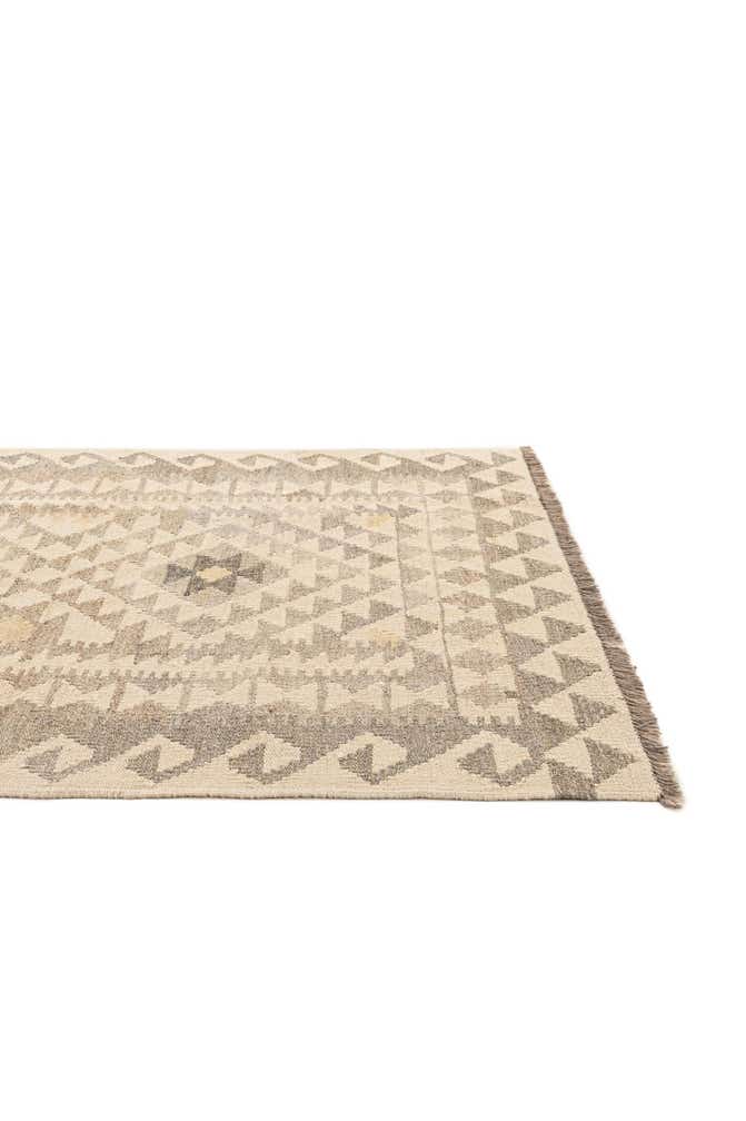 3' 4 x 5' Hand Woven Kilim Maymana Wool Rug