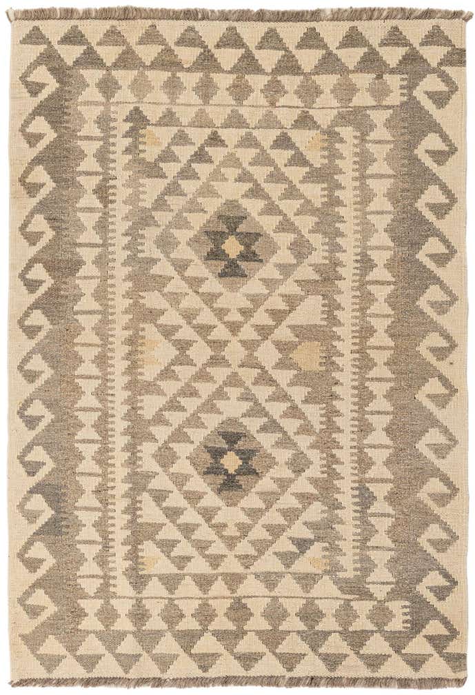 3' 4 x 5' Hand Woven Kilim Maymana Wool Rug
