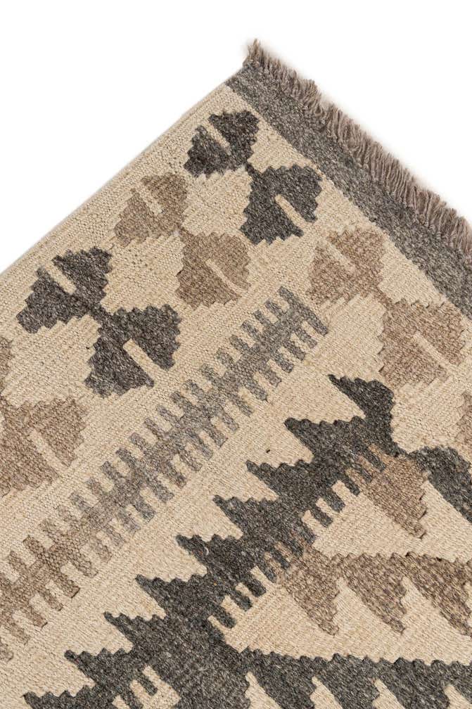 3' 5 x 5' 4 Hand Woven Kilim Maymana Wool Rug