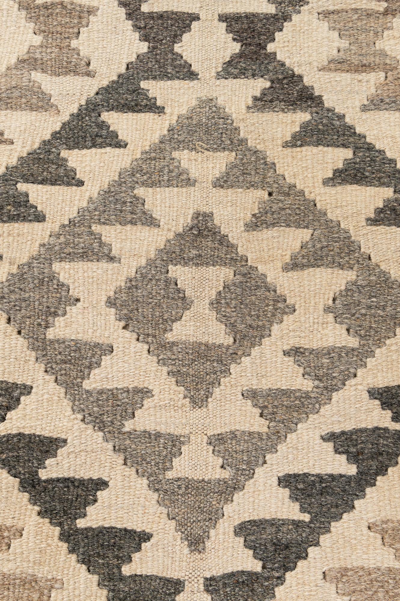 3' 5 x 5' 4 Hand Woven Kilim Maymana Wool Rug