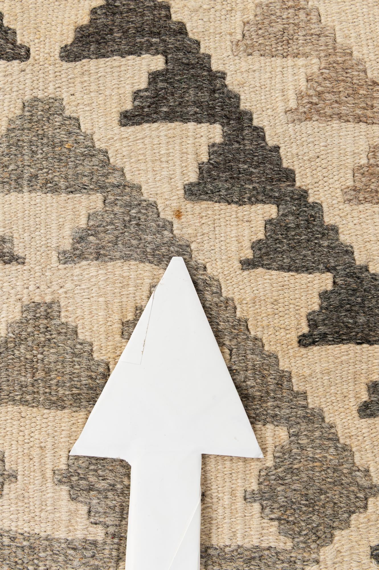 3' 5 x 5' 4 Hand Woven Kilim Maymana Wool Rug