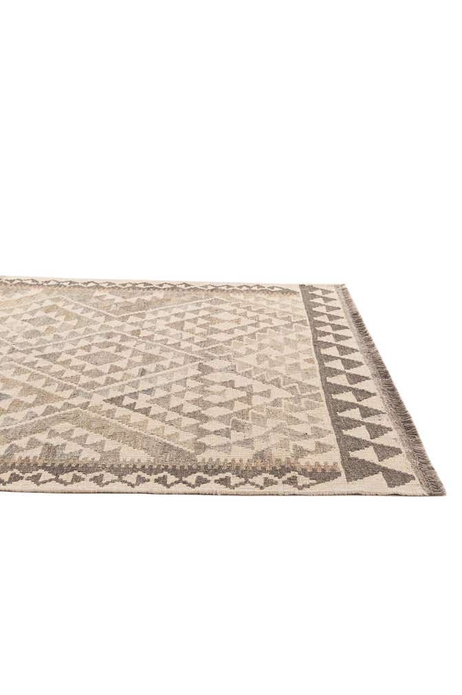 3' 9 x 5' 4 Hand Woven Kilim Maymana Wool Rug