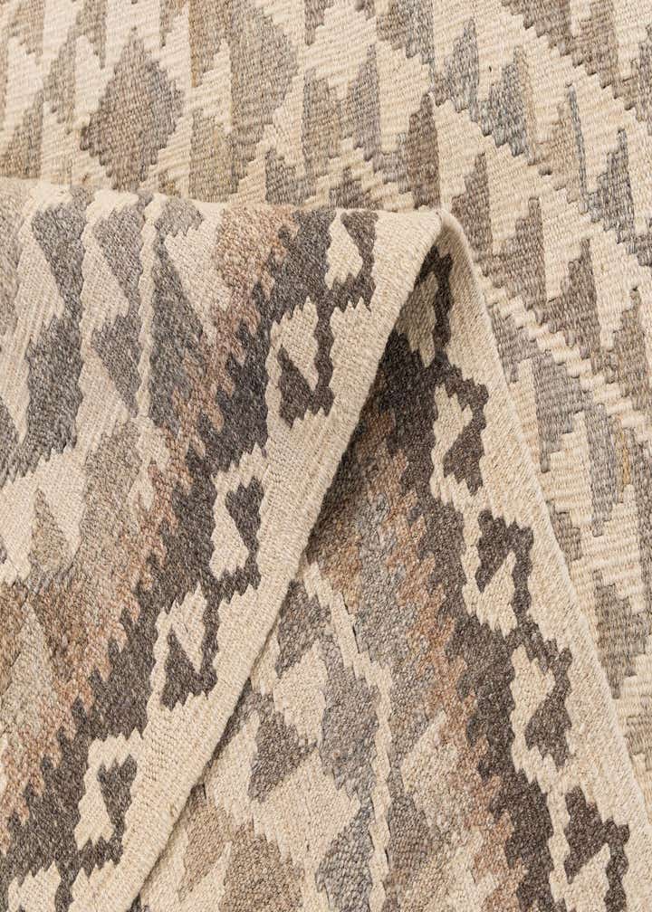 3' 9 x 5' 4 Hand Woven Kilim Maymana Wool Rug