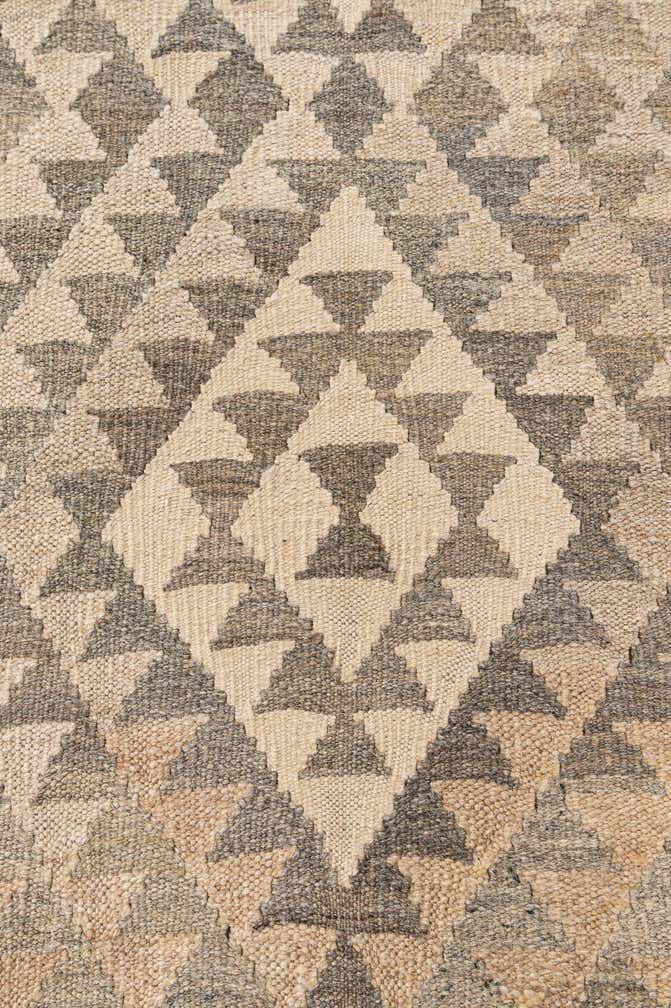 4' x 5' 8 Hand Woven Kilim Maymana Wool Rug