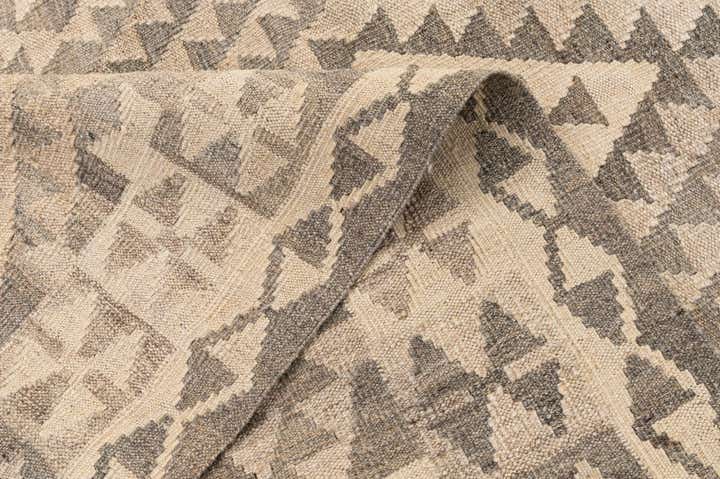 4' x 5' 8 Hand Woven Kilim Maymana Wool Rug