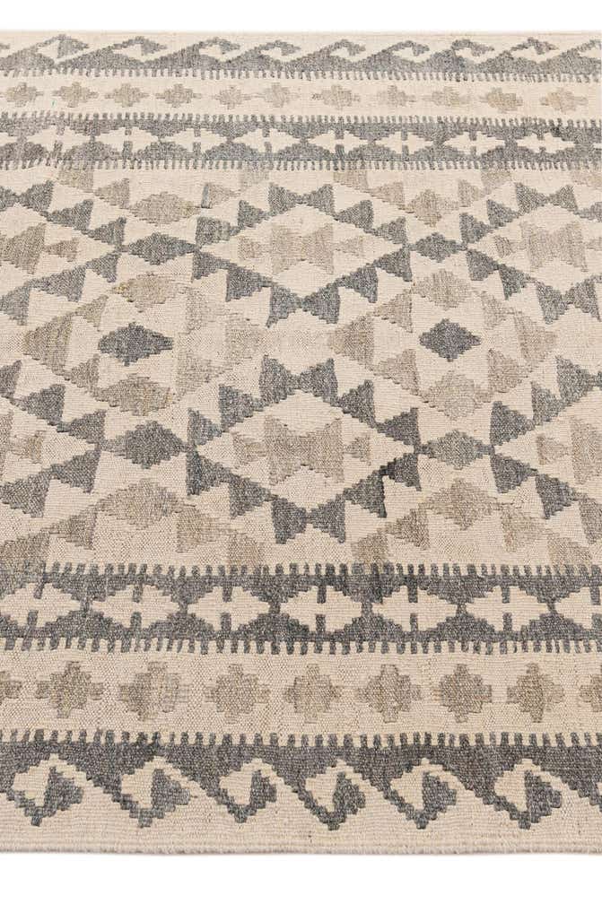 3' 11 x 5' 5 Hand Woven Kilim Maymana Wool Rug