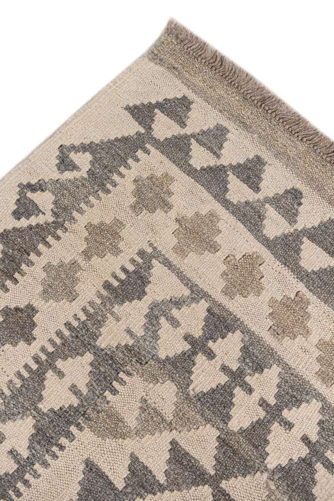 3' 11 x 5' 5 Hand Woven Kilim Maymana Wool Rug
