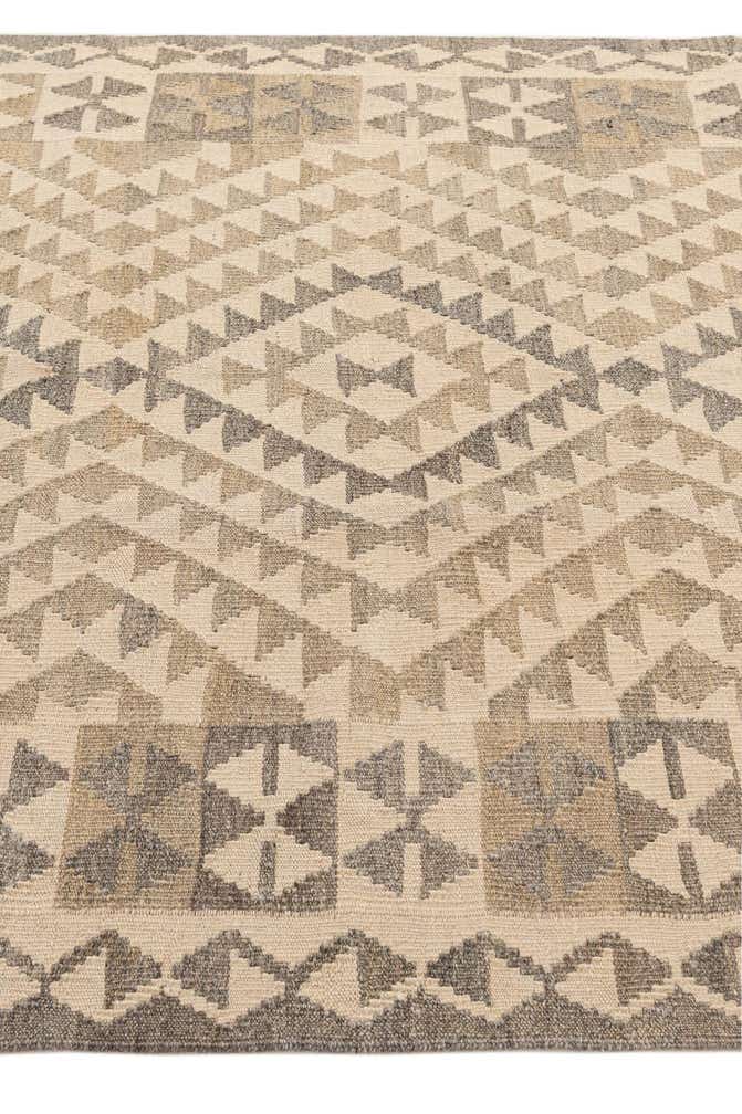 4' x 5' 11 Hand Woven Kilim Maymana Wool Rug